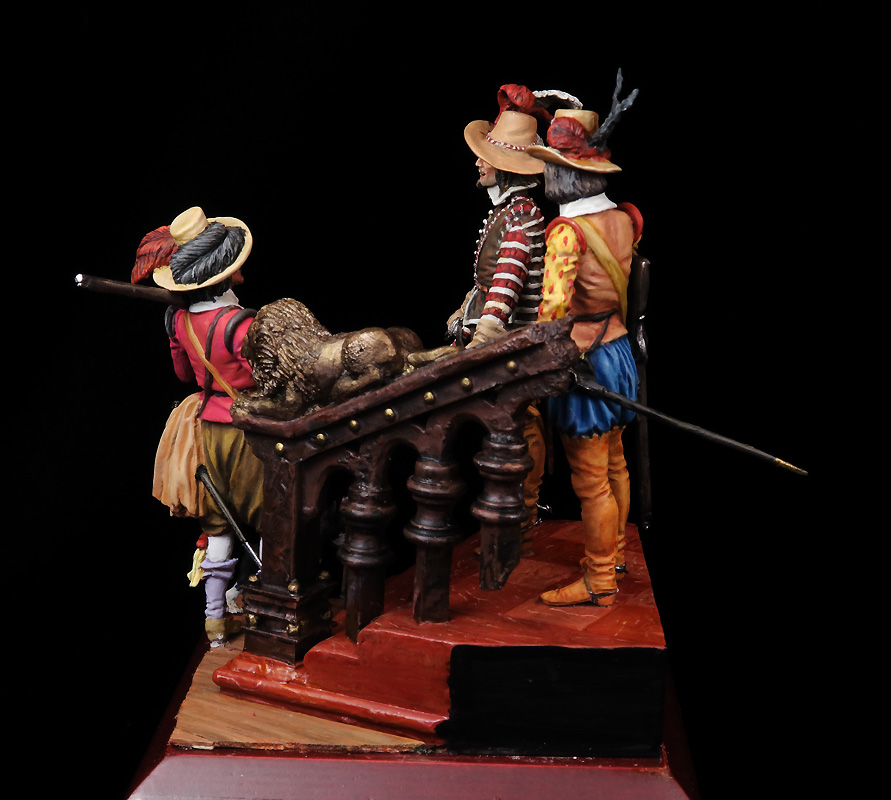 1637 Arcabucero, Trompeta de caballería y mosquetero españoles
